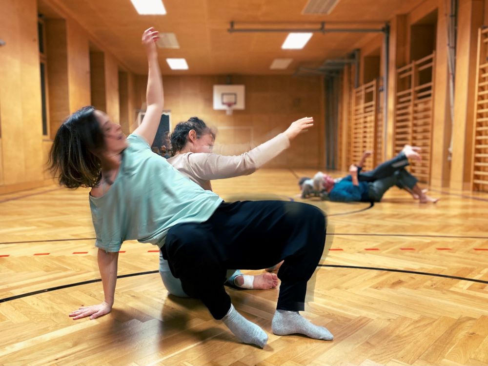 people moving in a jam space